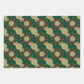 Feuille De Papier Cadeau Collage Pinwheel de Noël victorien (Devant 3)