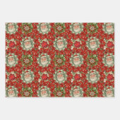 Feuille De Papier Cadeau Collage Pinwheel de Noël victorien (Devant 2)