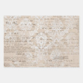 Feuille De Papier Cadeau Collage vintage de journaux (Devant 3)