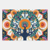 Feuille De Papier Cadeau Collection Arbre de vie vibrant (Devant 3)