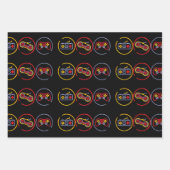 Feuille De Papier Cadeau Collection Black & Neon Gamer (Devant 2)