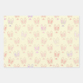 Feuille De Papier Cadeau Collection Bunny de Pâques 3 Pastel Cute (Devant 2)