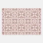 Feuille De Papier Cadeau Collection Carré Faux Crochet (Devant 3)