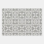 Feuille De Papier Cadeau Collection Carré Faux Crochet (Devant 2)