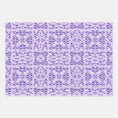 Feuille De Papier Cadeau Collection Carré Faux Crochet (Devant)