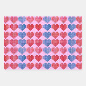 Feuille De Papier Cadeau Collection Coeurs croisés (Devant 3)