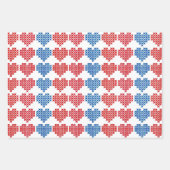 Feuille De Papier Cadeau Collection Coeurs croisés (Devant)