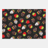 Feuille De Papier Cadeau Collection Coeurs Et Fraises (Devant)