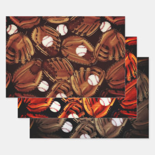 Feuille De Papier Cadeau Collection de baseball