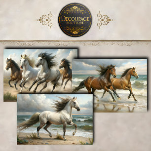 Feuille De Papier Cadeau Collection de chevaux sauvages Decoupage