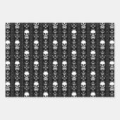 Feuille De Papier Cadeau Collection de crânes et de bandes gothiques (Devant)