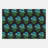 Feuille De Papier Cadeau Collection de dragons métalliques (Devant 3)