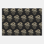 Feuille De Papier Cadeau Collection de dragons métalliques (Devant 2)