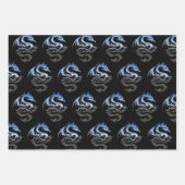 Feuille De Papier Cadeau Collection de dragons métalliques (Devant)