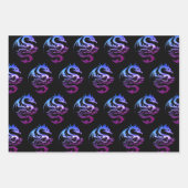 Feuille De Papier Cadeau Collection de dragons métalliques (Devant 3)