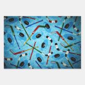 Feuille De Papier Cadeau Collection de hockey sur glace (Devant)