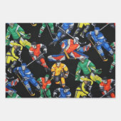 Feuille De Papier Cadeau Collection de hockey sur glace (Devant 3)