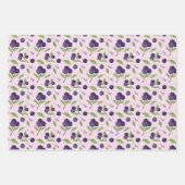 Feuille De Papier Cadeau Collection de Motifs de paniers de fruits - bleuet (Devant)