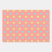 Feuille De Papier Cadeau Collection de Motifs de Pâques de vacances Polka D (Devant 3)