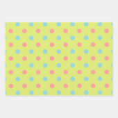 Feuille De Papier Cadeau Collection de Motifs de Pâques de vacances Polka D (Devant)