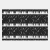 Feuille De Papier Cadeau Collection de musique noire et blanche (Devant 2)