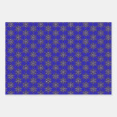 Feuille De Papier Cadeau Collection de Noël bleu Sapphire classique (Devant)