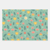Feuille De Papier Cadeau Collection de Pâques 3 Printemps vert cadeau d'ann (Devant 3)