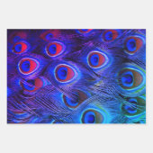 Feuille De Papier Cadeau Collection de plumes Peacock (Devant 3)