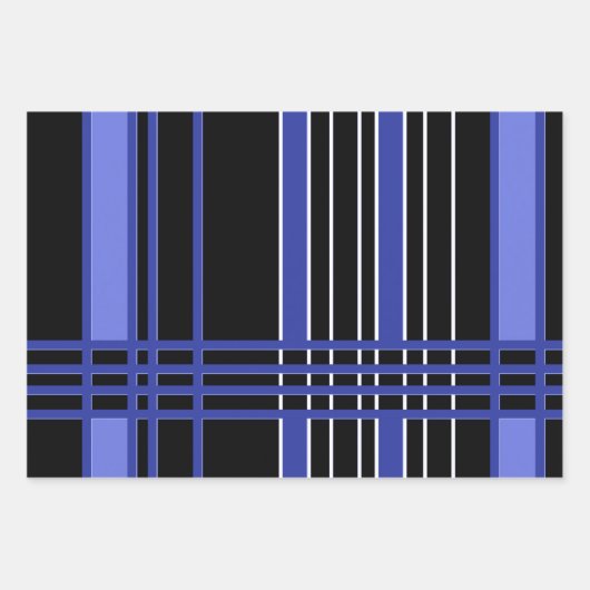 Feuille De Papier Cadeau Collection de rayures modernes (Devant 2)