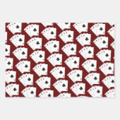 Feuille De Papier Cadeau Collection de requins de quatre cartes As (Devant)