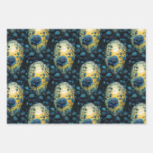 Feuille De Papier Cadeau Collection de vignes Roses bleues (Devant 2)