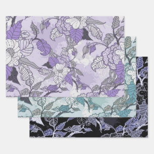 Feuille De Papier Cadeau Collection Florale Lover