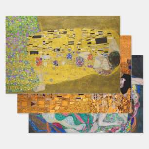 Feuille De Papier Cadeau Collection Gustav Klimt, Découpage