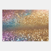 Feuille De Papier Cadeau Collection Holographique Opal Parties scintillant  (Devant)