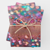 Feuille De Papier Cadeau Collection Holographique Opale parties scintillant (En situation)