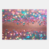 Feuille De Papier Cadeau Collection Holographique Opale parties scintillant (Devant)