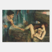 Feuille De Papier Cadeau Collection John William Waterhouse, Découpage (Devant 3)