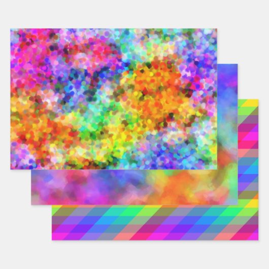 Feuille De Papier Cadeau Collection lumineuse et colorée (Lot)
