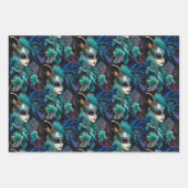 Feuille De Papier Cadeau Collection Mascarade Mardi Gras (Devant)