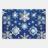 Feuille De Papier Cadeau Collection Motif Fléau bleu (Devant)