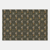 Feuille De Papier Cadeau Collection Noël | Bande, Flore, Holly (Devant 2)