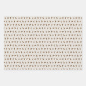 Feuille De Papier Cadeau Collection Noël | Cèdre Cognac, Crème, Vert (Devant 2)