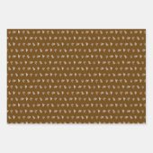 Feuille De Papier Cadeau Collection Noël | Cèdre Cognac, Crème, Vert (Devant)