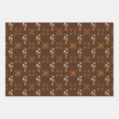 Feuille De Papier Cadeau Collection Noël | Holly, Floral, Rayures (Devant 2)