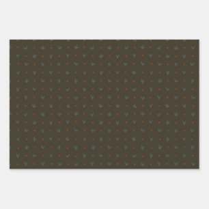 Feuille De Papier Cadeau Collection Noël   Holly, Floral, Rayures