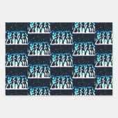 Feuille De Papier Cadeau Collection Retro Dance Party (Devant)