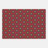 Feuille De Papier Cadeau Collection royale Dazzling Rouge et or (Devant 2)