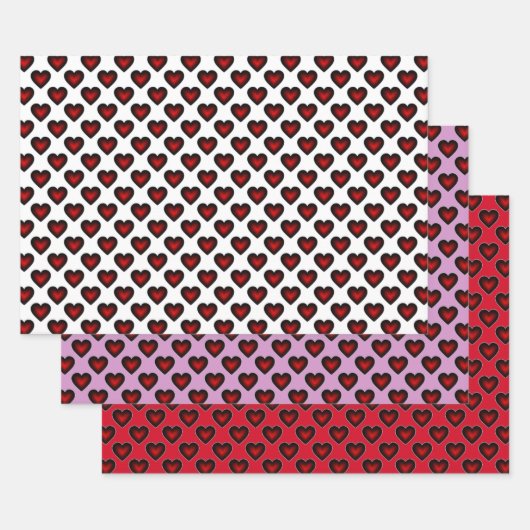 Feuille De Papier Cadeau Collection Simply Hearts (Lot)