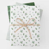 Feuille De Papier Cadeau Collection verte Forrest (En situation)