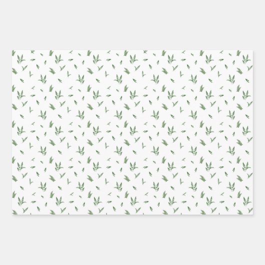Feuille De Papier Cadeau Collection verte Forrest (Devant)
